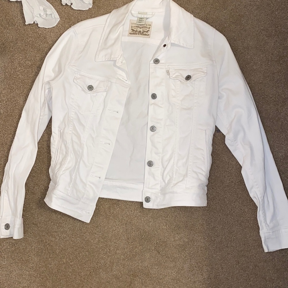 White jean jacket